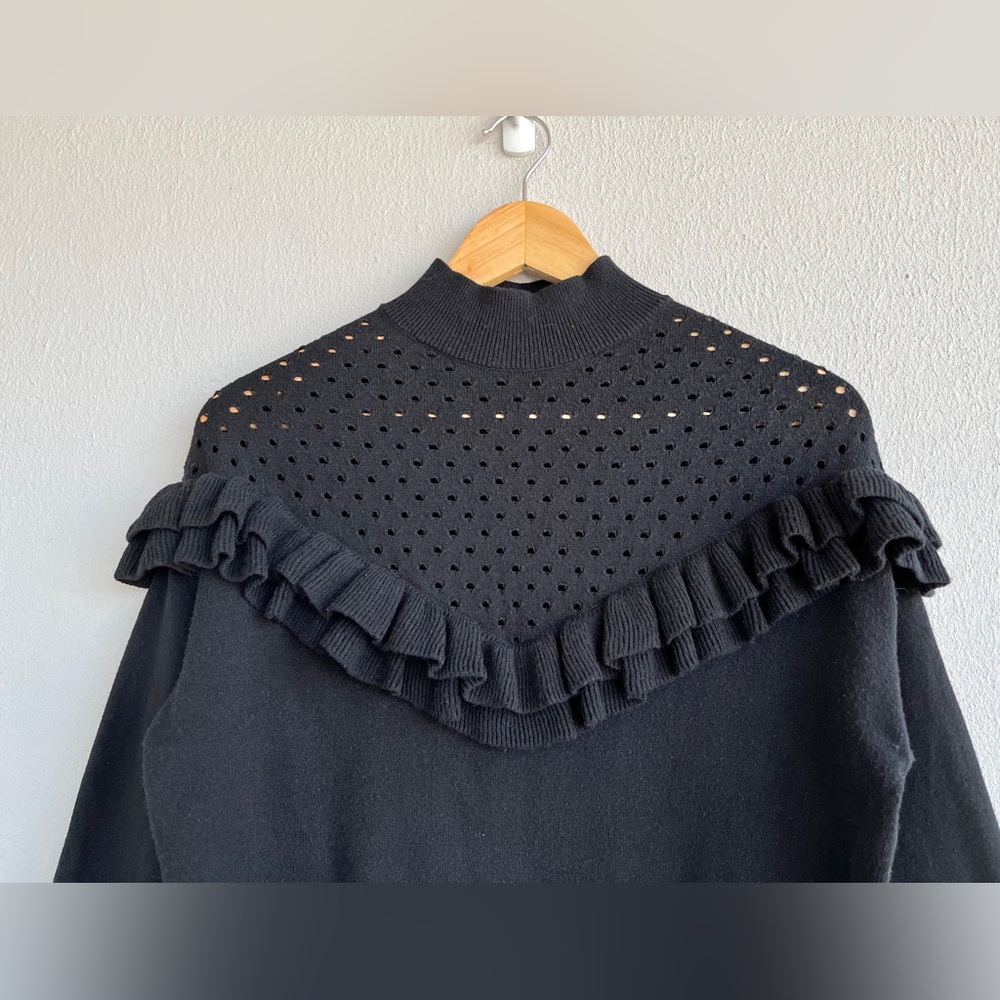 H&M | Frill Detail Mockneck Sweater - Picture 2 of 16
